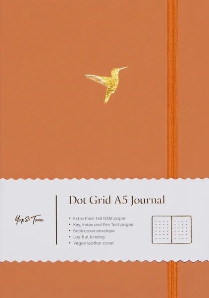 CUADERNO COLIBRI NARANJA PUNTEADO