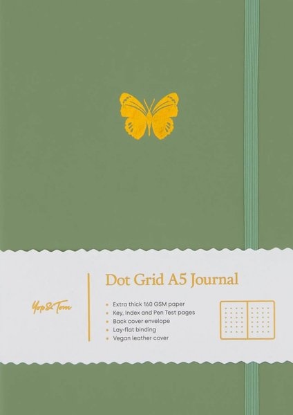 CUADERNO MARIPOSA VERDE CLARO PUNTEADO